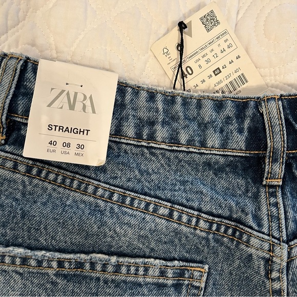 NWT Zara High Rise Ankle Length jeans button up fly size 8 - Picture 7 of 7